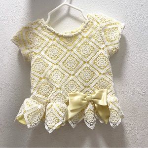 Rare editions baby girl yellow top